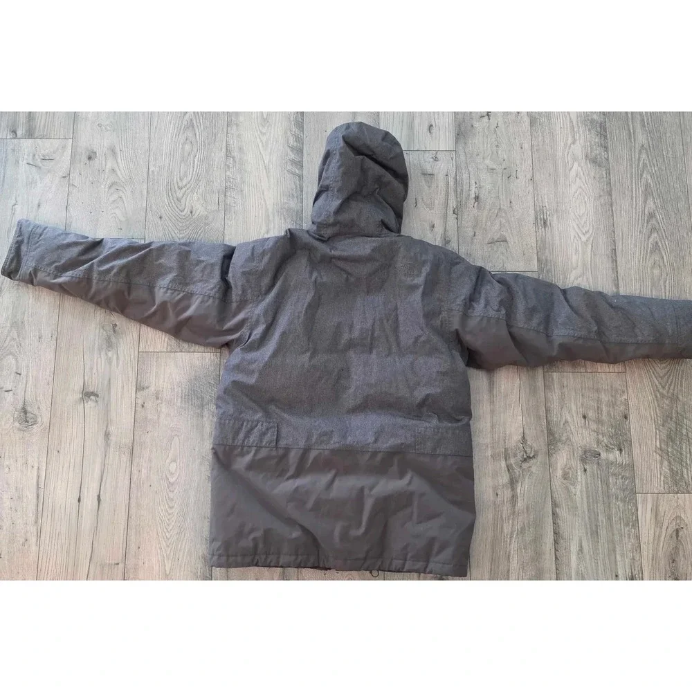 The North Face Mountain Range Down Insulated Winter Jacket Gray Mens Size Medium